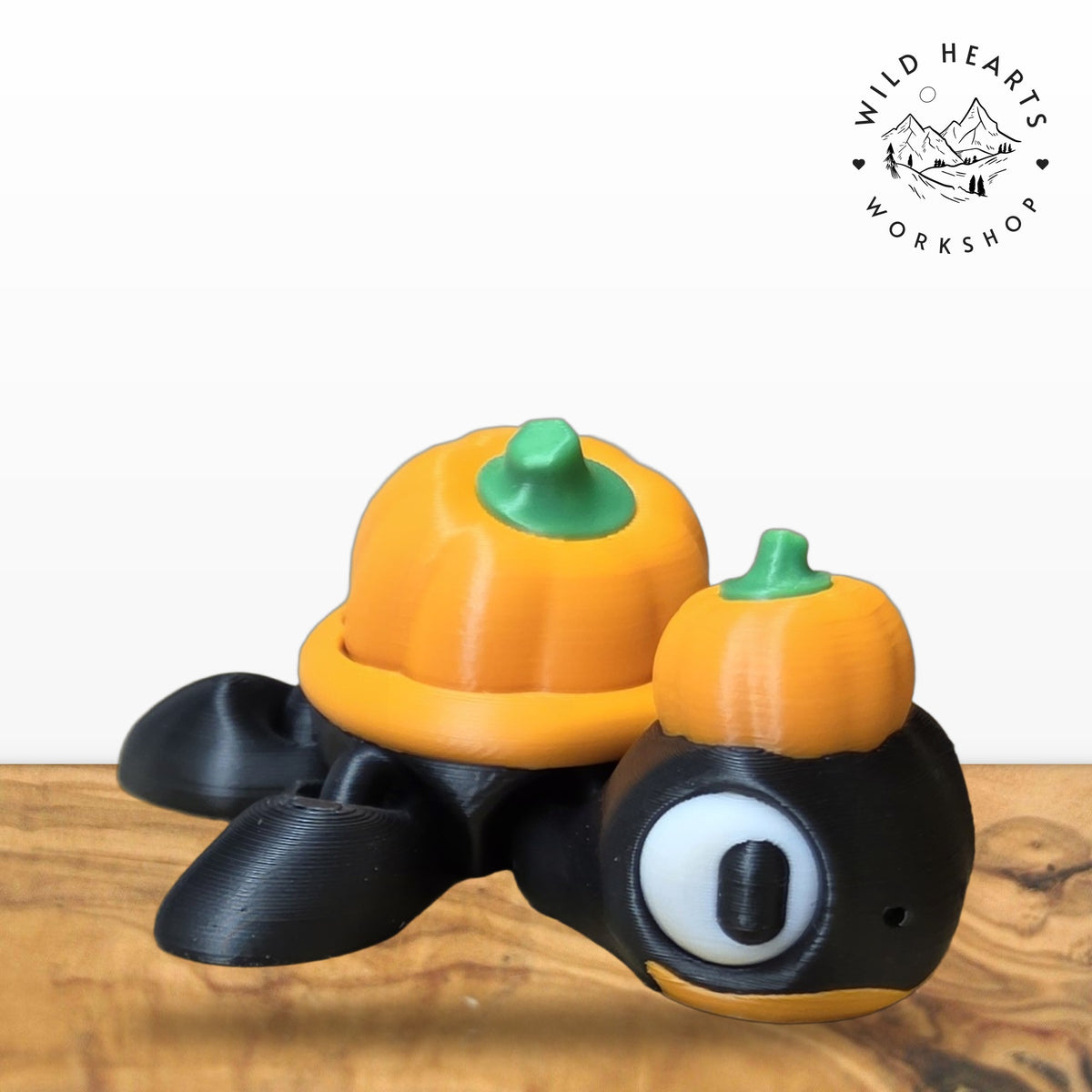 Pumpkin Turtle Clicker 3D printed articulated Halloween fidget