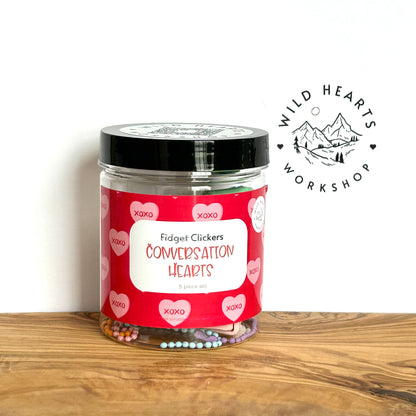 Conversation Heart Fidget Clicker Bundle