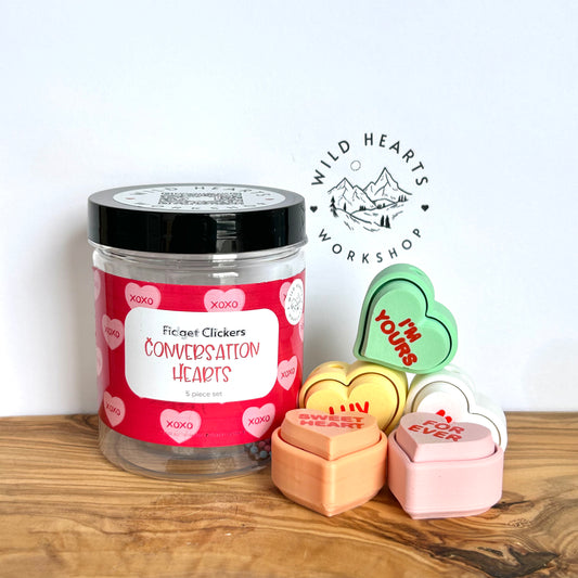 Conversation Heart Fidget Clicker Bundle
