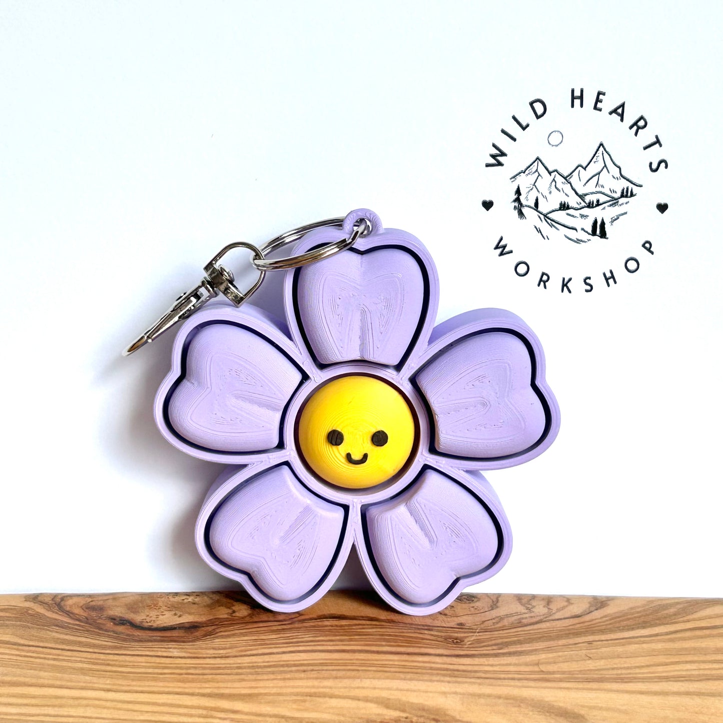 Flower Clicker Keychain