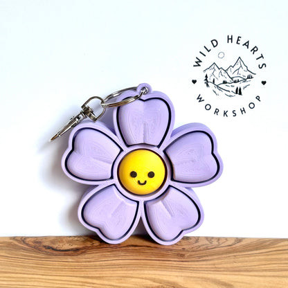 Flower Clicker Keychain