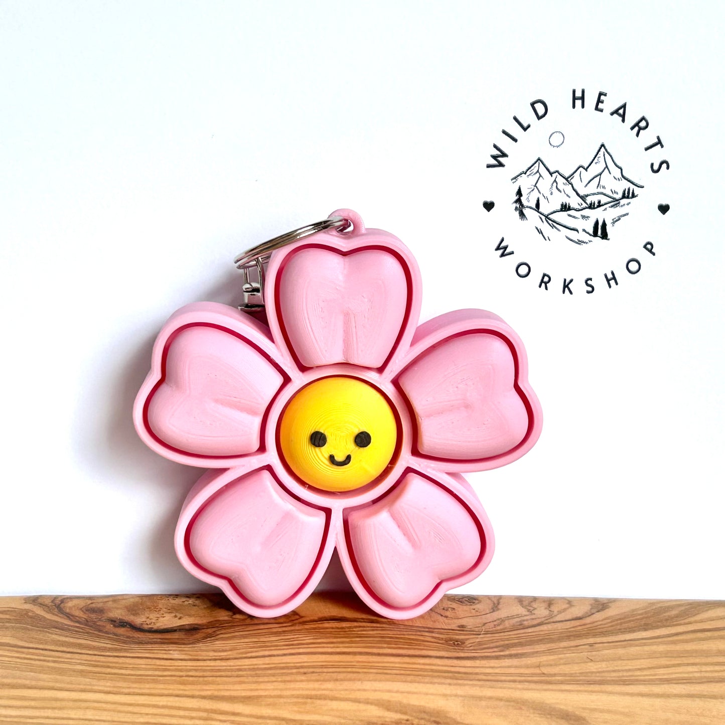 Flower Clicker Keychain