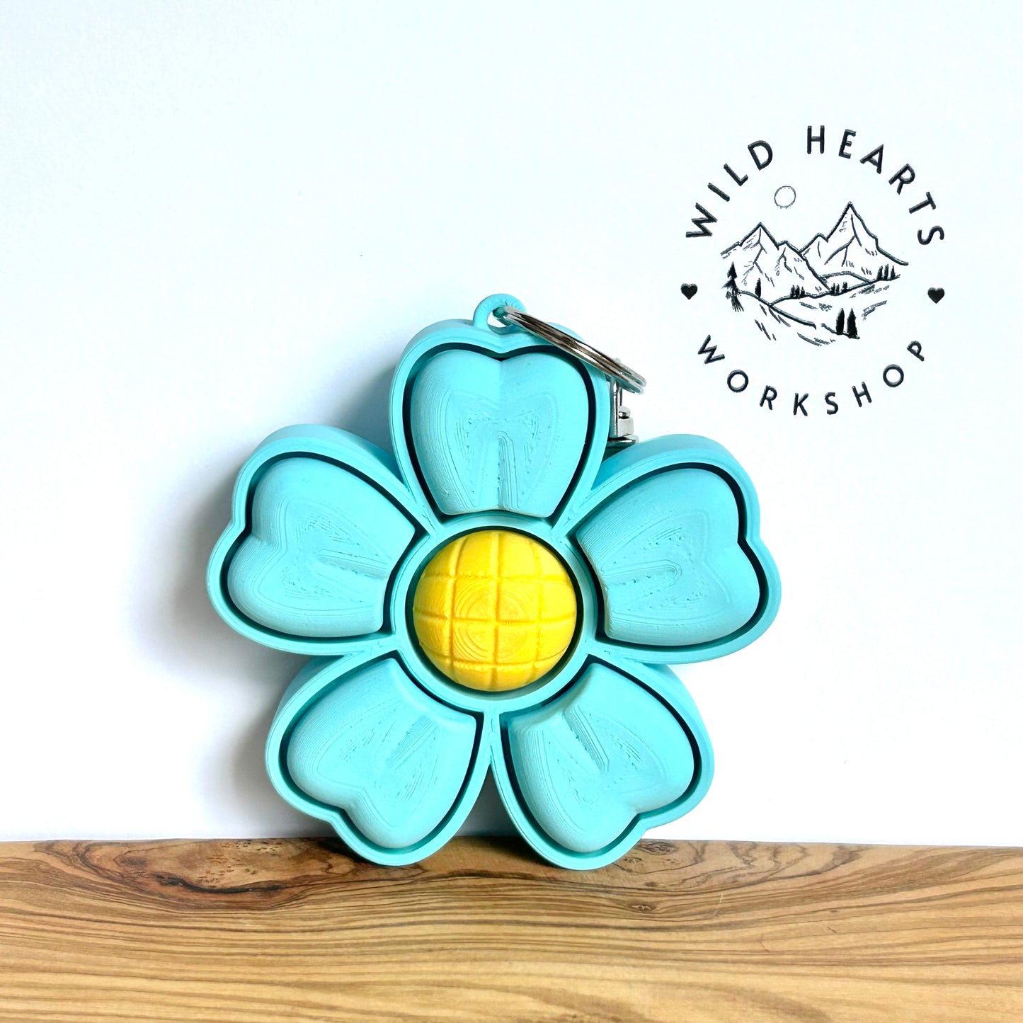 Flower Clicker Keychain