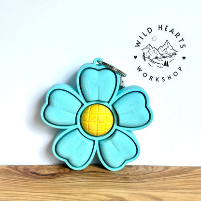 Flower Clicker Keychain