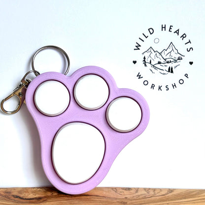 Bunny Foot Clicker Keychain