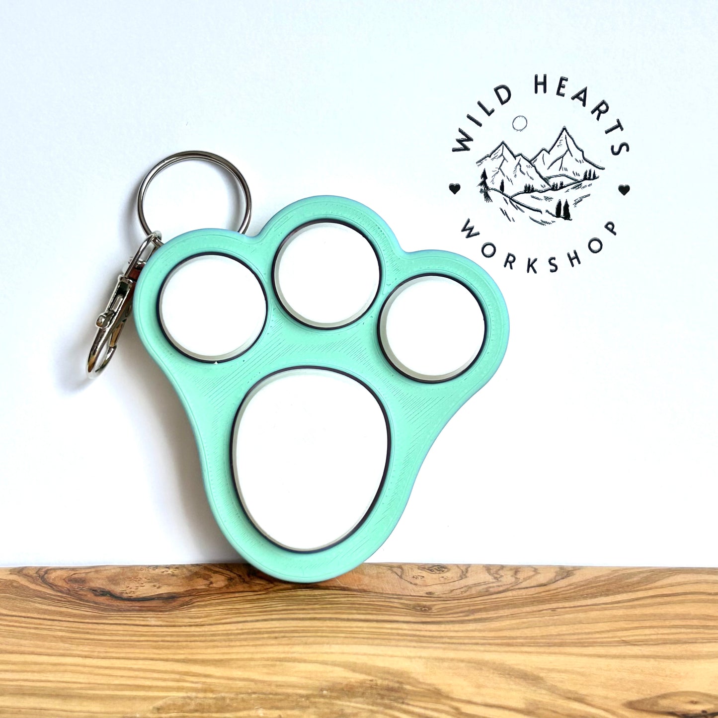 Bunny Foot Clicker Keychain