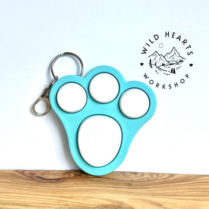 Bunny Foot Clicker Keychain