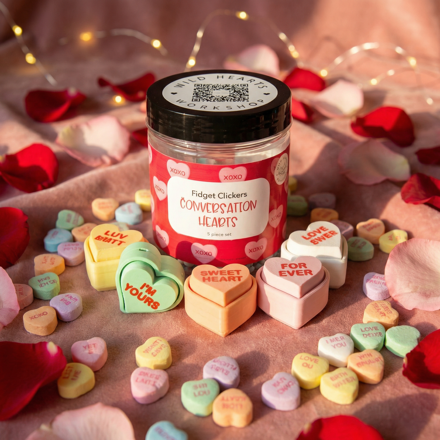 Conversation Heart Fidget Clicker Bundle